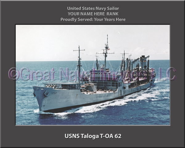 USNS Taloga T-AO 62 Personalized ship Photo