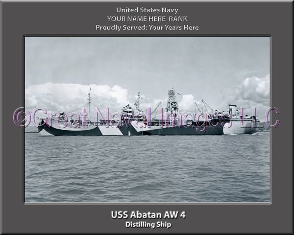 USS Abatan AW 4 Personalized ship Photo