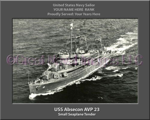 USS Abesecon AVP 23 Personalized ship Photo