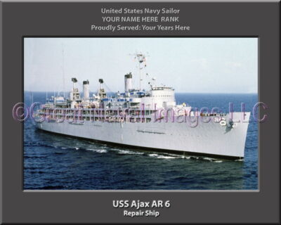USS Ajax AR 6 Personalized ship Photo