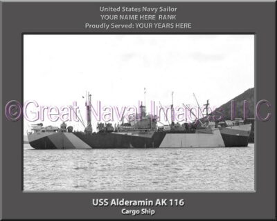 USS Alderamin AK 116 Personalized Navy Ship Print