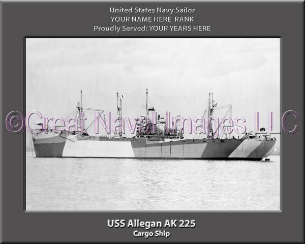 USS Allegan AK 225 Personalized Navy Ship Photo