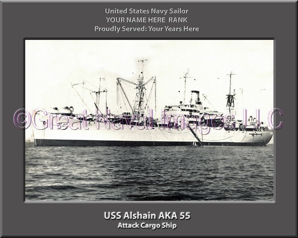 USS Alshain AKA 55 Personalized ship Photo