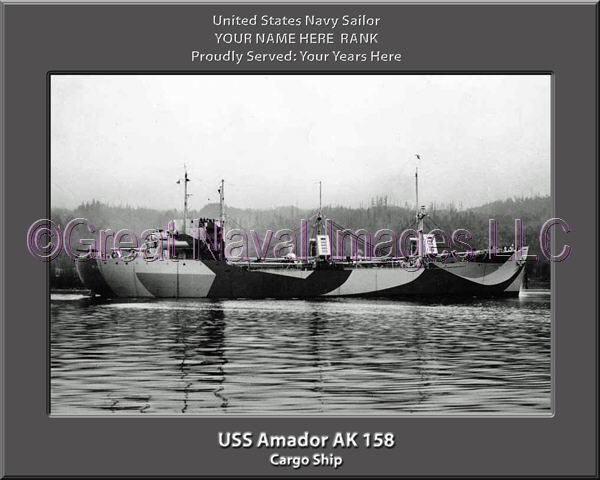 USS Amador AK 158 Personalized ship Photo