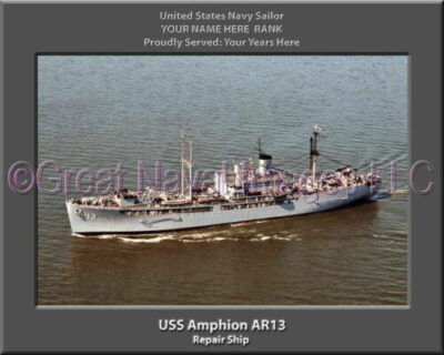 USS Amphion AR 13 Personalized ship Photo