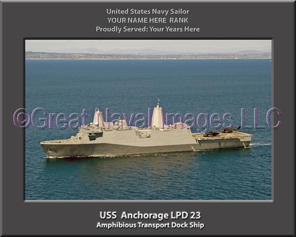 USS Anchorage LPD 23 Personalized Navy Ship Photo