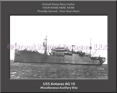 USS Antares AG 10 Personalized ship Photo
