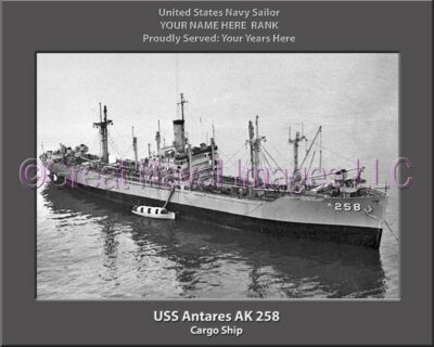 USS Antares AK 258 Personalized ship Photo