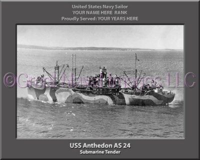USS Anthedon AS 24 Personalized Navy Ship Photo