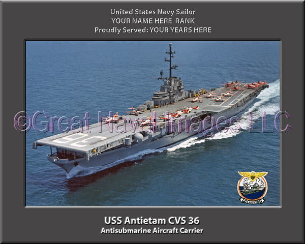USS Antietam CVS 36 Personalized Photo on Canvas