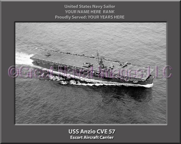 USS Anzio CVE 57 Personalized Photo on Canvas