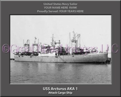 USS Arcturus AKA 1 Personalized Navy Ship Photo