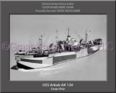 USS Arkab AK 130 Personalized Navy Ship Photo