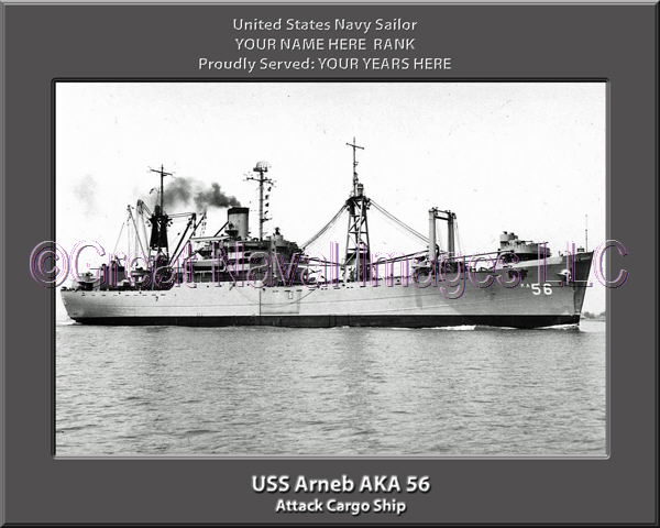 USS Arneb AKA 56 Personalized ship Photo