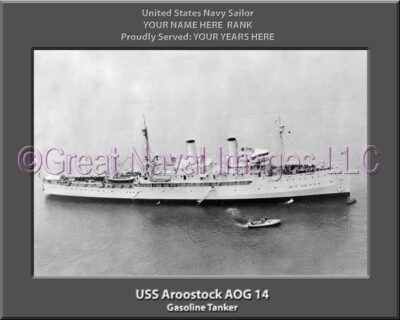 USS Aroostock AOG 14 Personalized ship Photo