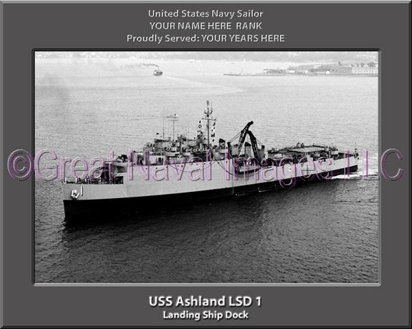 USS Ashland LSD 1 Personalized Navy Ship Photo