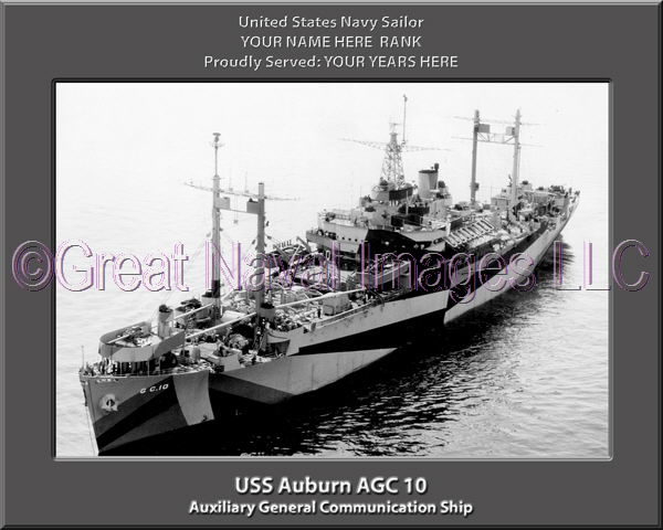 USS Auburn AGC 10 Personalized Navy Ship Photo