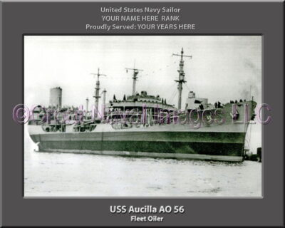 USS Aucilla AO 56 Personalized ship Photo