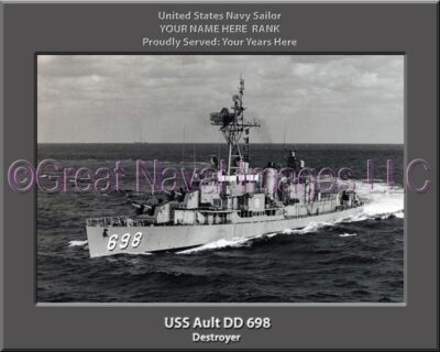 USS Ault DD 698 Personalized ship Photo