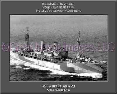 USS Aurelia AKA 23 Personalized Navy Ship Photo