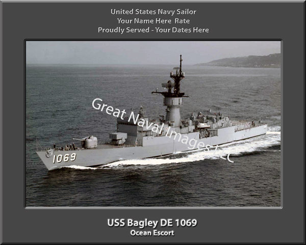 USS Bagley DD 1069 Personalized ship Photo