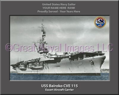 USS Bairoko CVE 115 Personalized Photo on Canvas