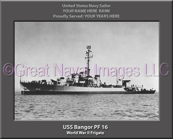 USS Bangor PF 16 Personalized Navy Ship Photo
