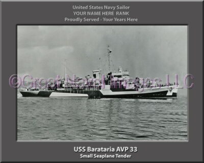USS Barataria AVP 33 Personalized ship Photo