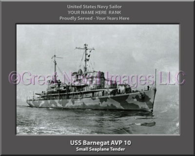 USS Barnegat AVP 10 Personalized ship Photo
