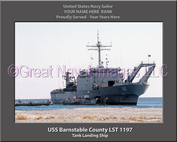 USS Barnstable County LST 1197 Personalized Navy Ship Photo