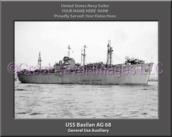 USS Basilan AG 68 Personalized ship Photo