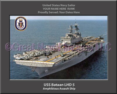 USS Bataan LHD 5 Personalized Navy Ship Photo