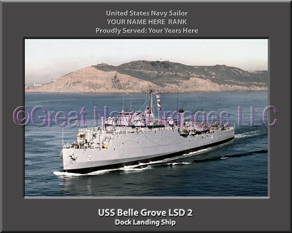 USS Belle Grove LSD 2 Personalized Navy Ship Photo