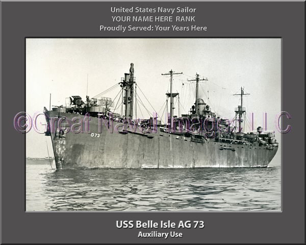 USS Belle Isle AG 73 Personalized ship Photo