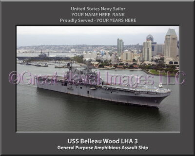 USS Belleau Wood LHA 3 Personalized Navy Ship Photo