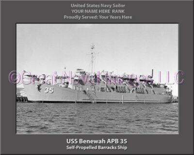 USS Benewah APB 35 Personalized ship Photo