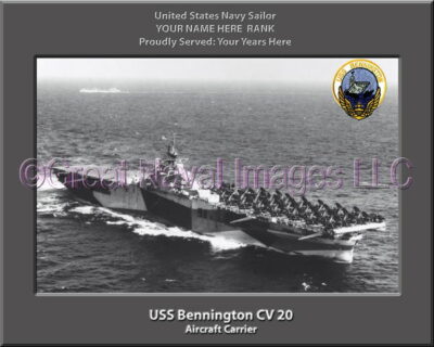 USS Bennington CV 20 Personalized Photo on Canvas