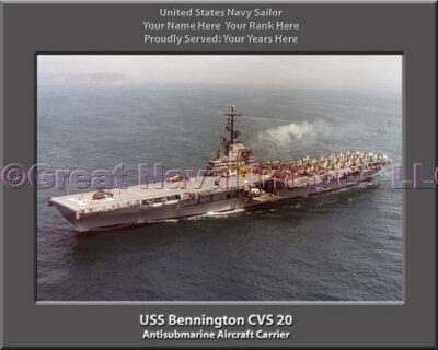 USS Bennington CVS 20 Personalized Photo on Canvas
