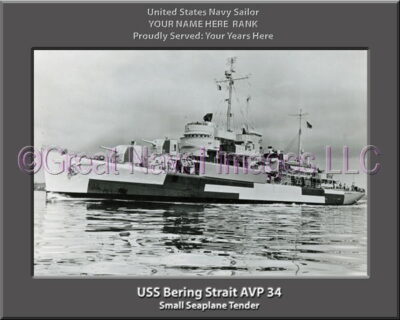 USS Bering Strait AVP 34 Personalized ship Photo