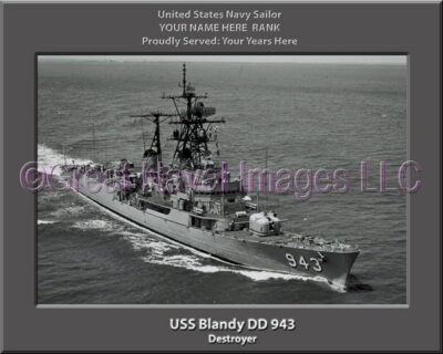 USS Blandy DD 943 Personalized ship Photo
