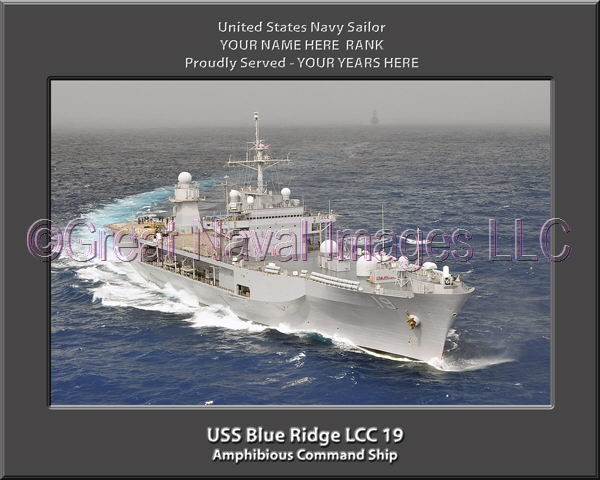 USS Blue Ridge LCC 19 Personalized Navy Ship Photo