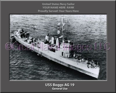 USS Boggs AG 19 Personalized ship Photo