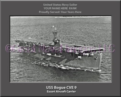 USS Bogue CVE 9 Personalized Photo on Canvas