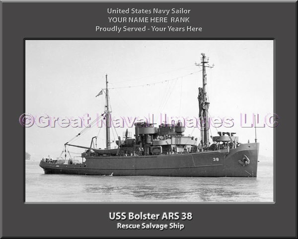 USS Bolster ARS 38 Personalized ship Photo