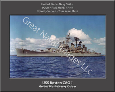 USS Boston CAG 1 Personalized Navy Ship Photo
