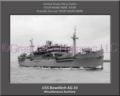USS Bowditch AG 30 Personalized Navy Ship Photo