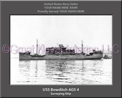 USS Bowditch AGS 4 Personalized Navy Ship Photo