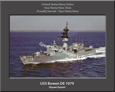 USS Bowen DE 1079 Personalized ship Photo