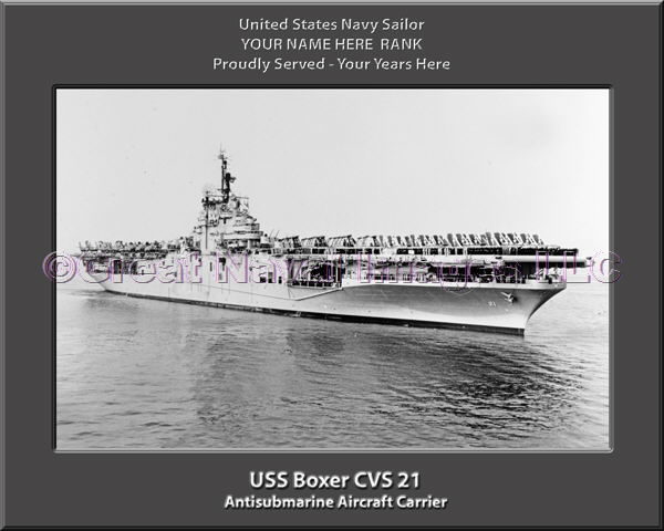 USS Boxer CVS 21 Personalized Photo on Canvas