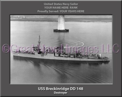 USS Breckinridge DD 148 Personalized Navy Ship Photo